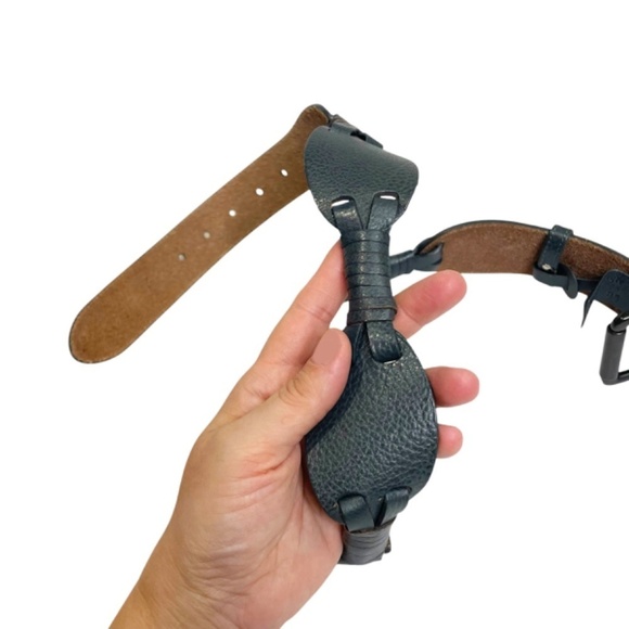 Charcoal Gray Leather Belt 🤍 - Picture 6 of 8